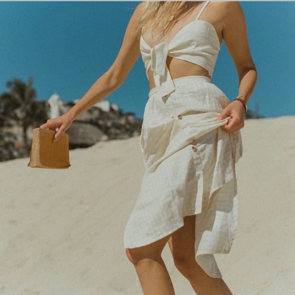 Faithfull the Brand Seine Skirt Kivotos Yellow - Picture 4 of 16